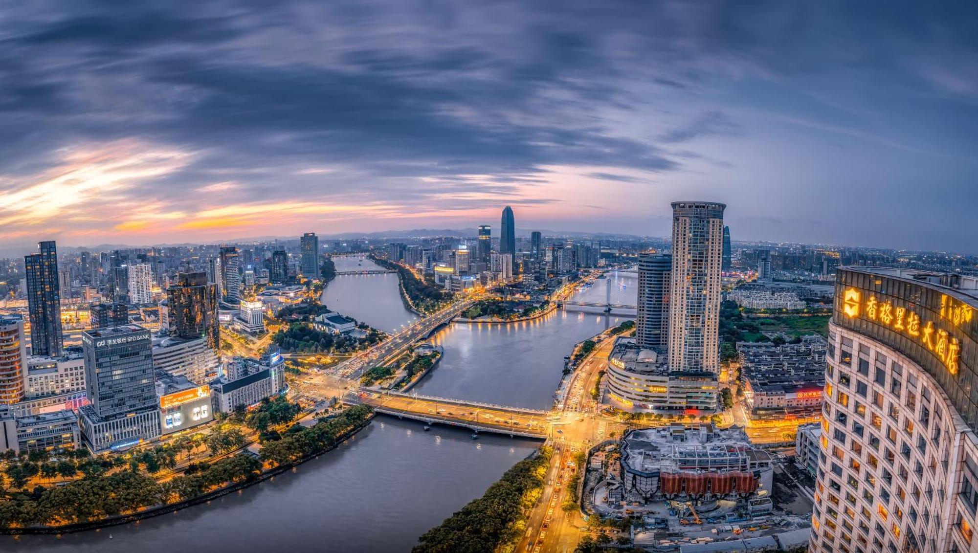 Shangri-La Ningbo - The Three Rivers Intersection Hotel Exterior foto